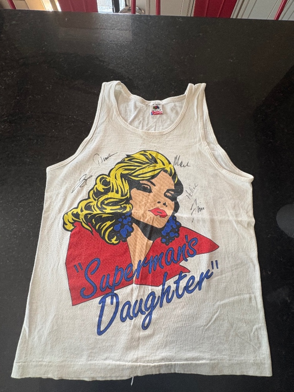 Rare Vintage 90s Sawyer Brown Signed Band Tank Top Superman’s Daughter M - Picture 12 of 17